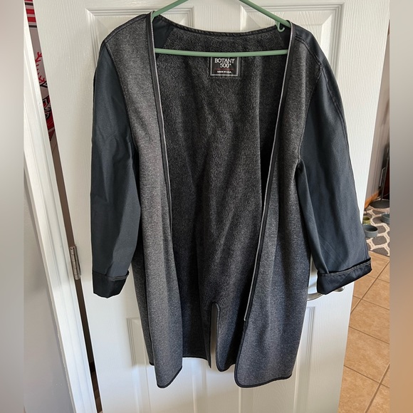 Mens Black Lined Trench Coat Made in USA Sz 42 R - Picture 5 of 10